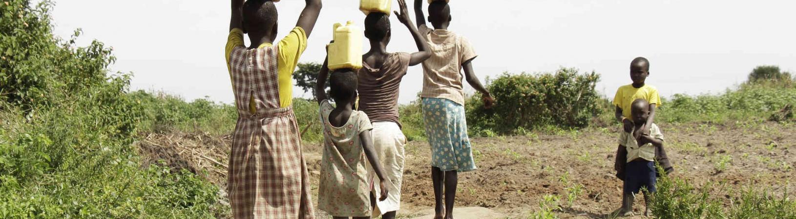 people carrying water