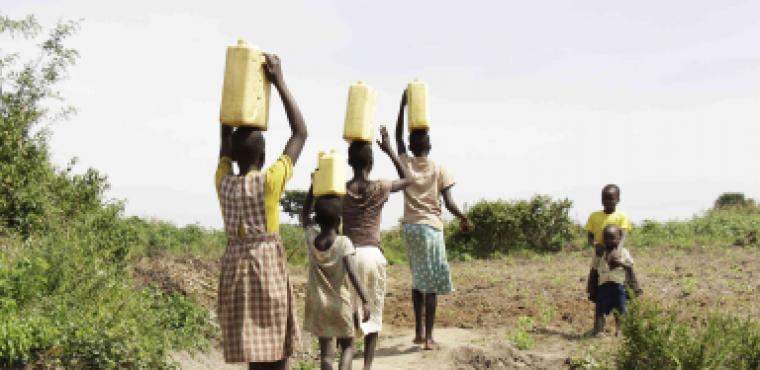 people carrying water
