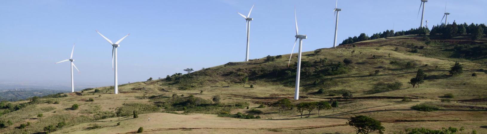 wind turbines hills